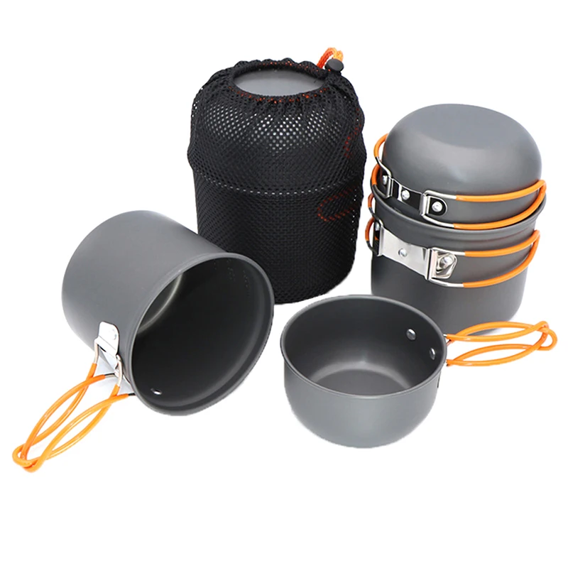 Collapsible Camping Pots Pans  Portable Folding Cookware Pots - Silicone  Folding - Aliexpress