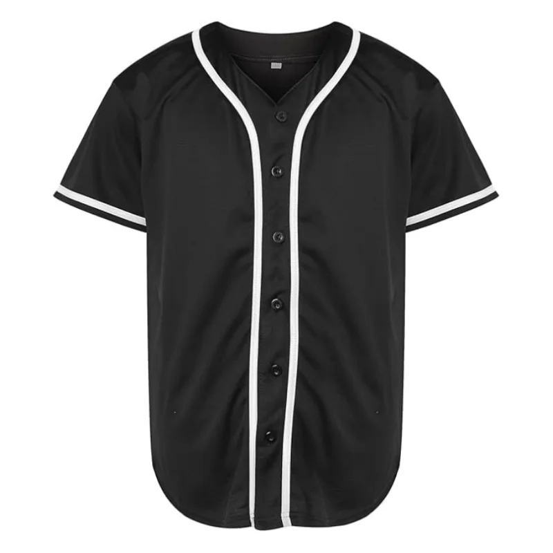 Blank Baseball Jersey for Men Hip Hop Loose Shirt Short Sleeve Sports Team Baseball Shirts