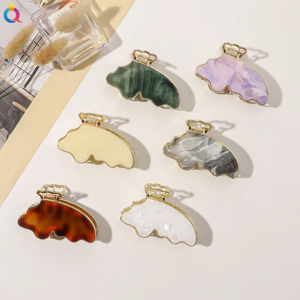

New Korean Plate Alloy Hair Clip Butterfly Clasp Clip Elegant Temperament Fashion Solid Color Simple Girl Cute Hair Clip