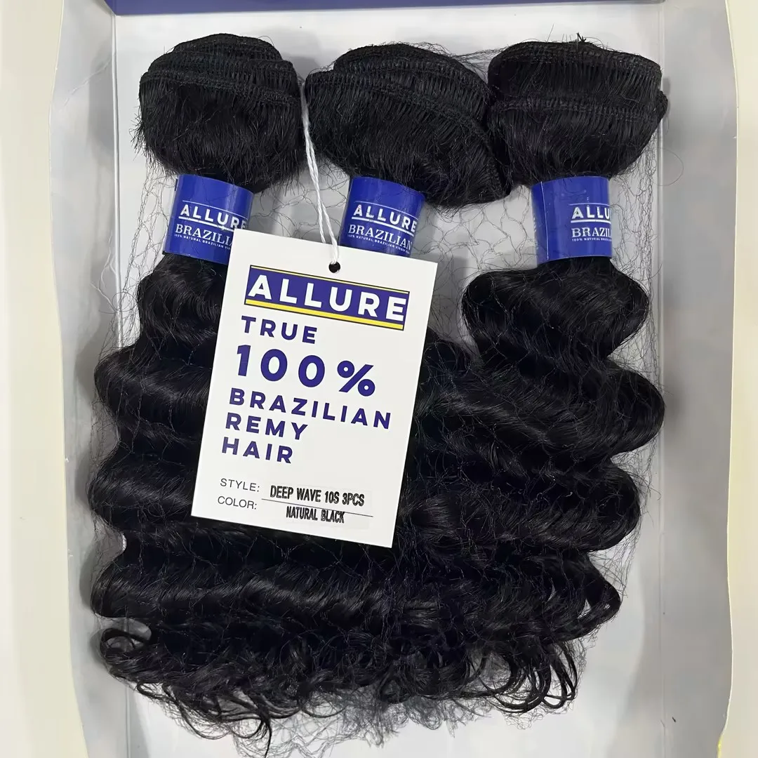 Package Hair Human Hair Bundles Black Long Deep Wave Wavy Curly Human Bundles Elegant Natural Looking For Daily Use human hair extensions human hair weave