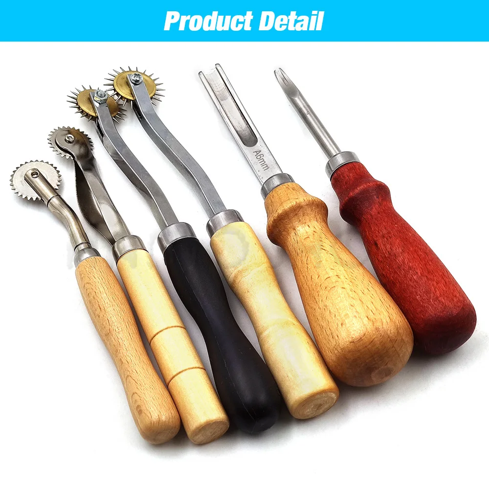 Leather Craft Tools Kit Leather Craft Making Leather Craft Hand Tools Set Leather Working Tools Incl Nylon Hammer Waxed Thread Stitching Groover