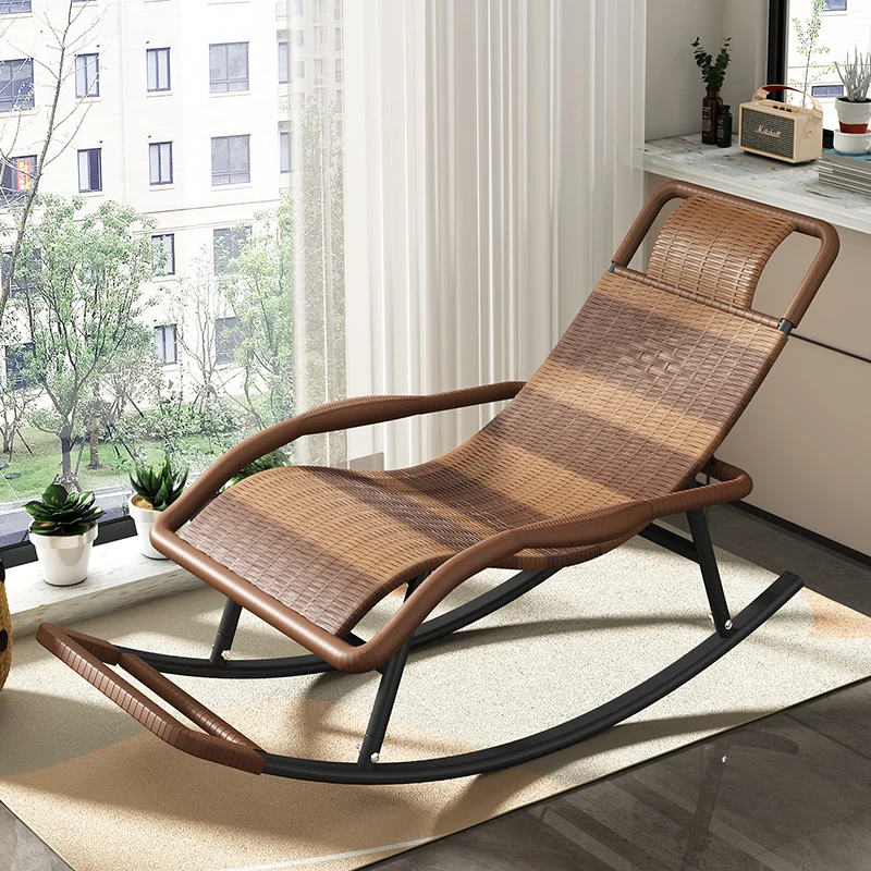 

Rattan Rocking Recliner Chair Camping Living Room Bed Sleep Patio Recliner Chair Outdoor Fauteuils De Salon Garden Furniture