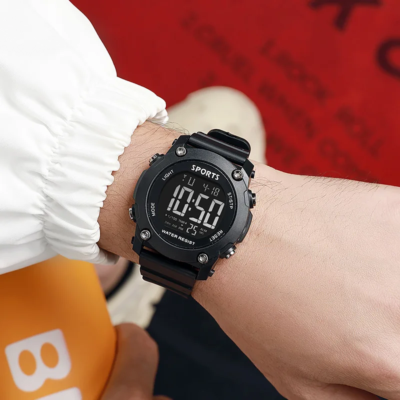 MAYZHISU Fashion Sports Watches Men Women Digital Watch Waterproof Luminous Alarm Clock Electronic Wristwatch for Kids Children