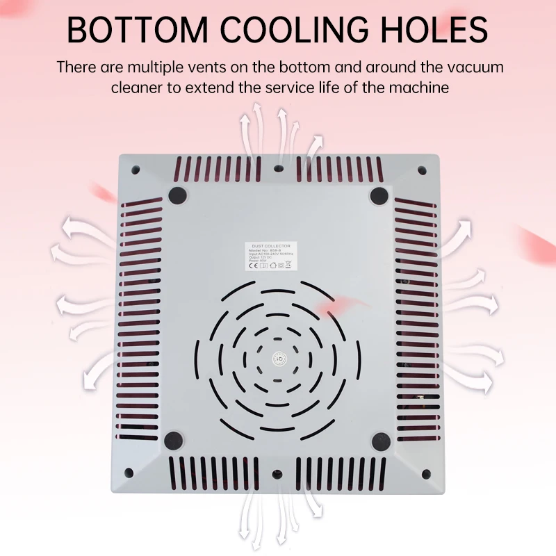 Big Power Vacuum Nail Dust Collector For Manicure Nails Collector With Fitter Nail Dust Fan Vacuum Cleaner For Nails nail dust collector