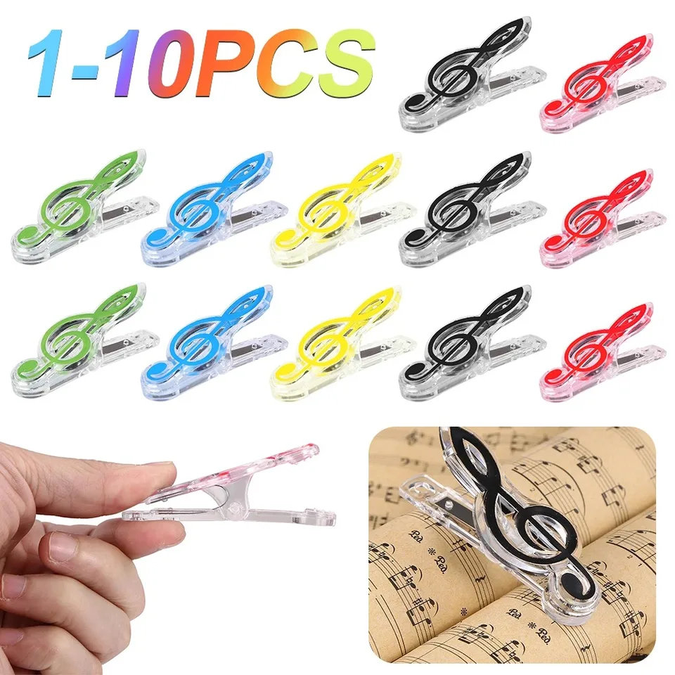 Plastic Musical Note Paper Clips for Music Lovers