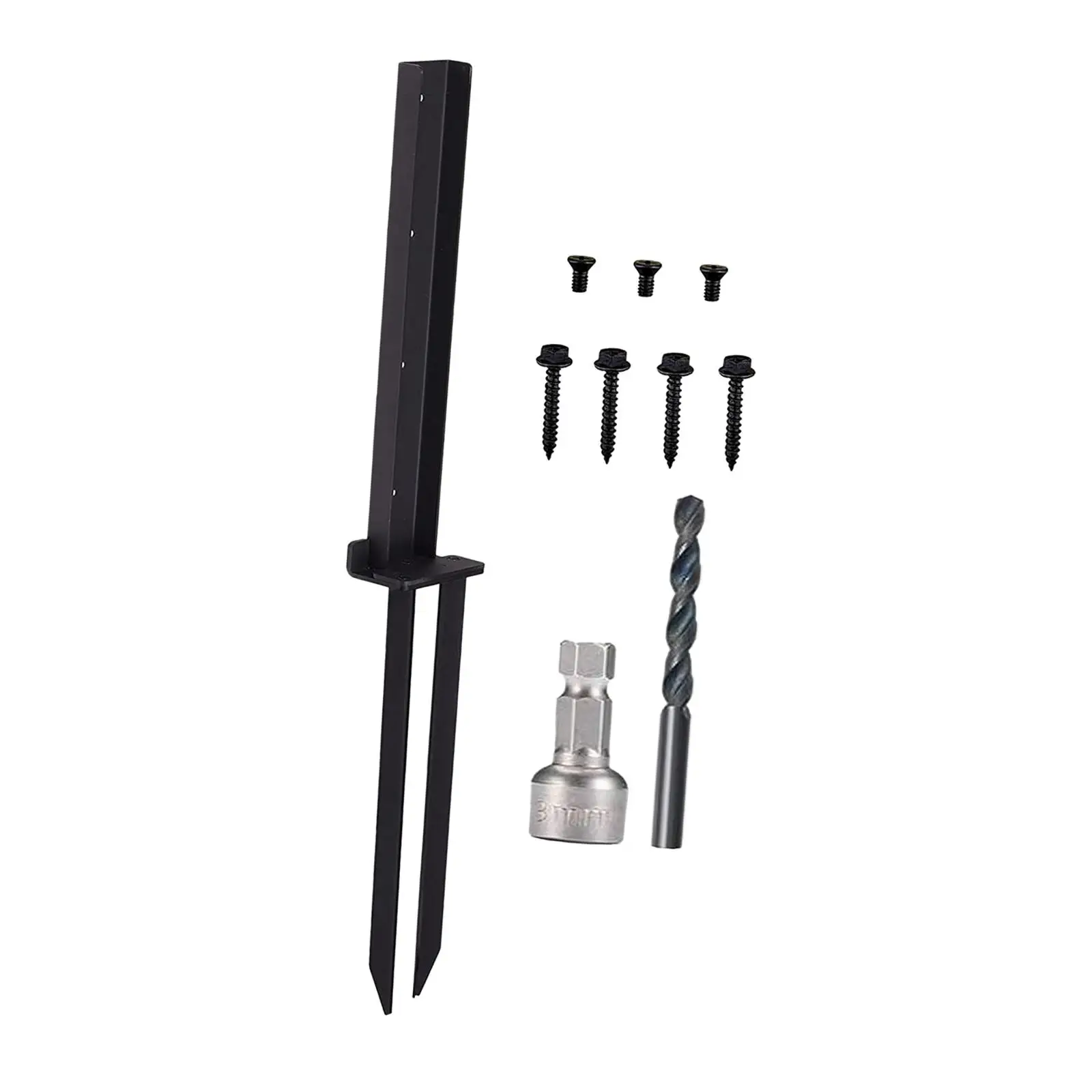 

Fence Post Repair Kit Premium Sturdy Stable Performance Fence Post Anchor Ground for Repair Tilted Broken Wood Fence Post
