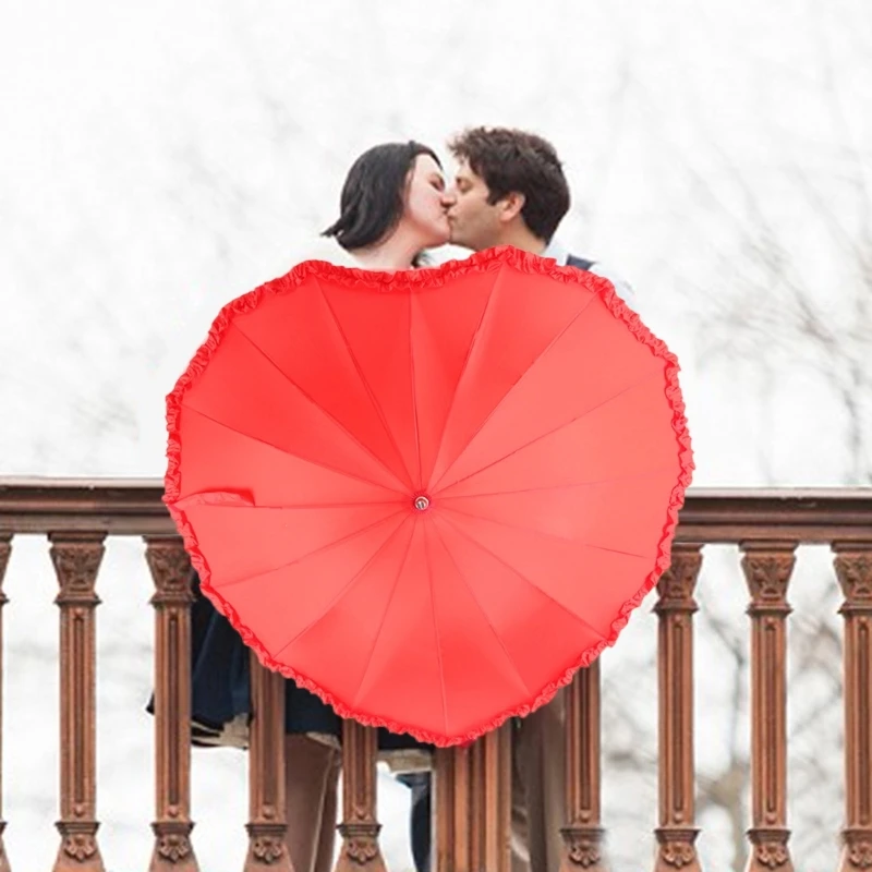 

Шикарные зонты в форме сердца солнцезащитные зонты женские аксессуары для свадьбы День Святого Валентина помолвки вечеринки