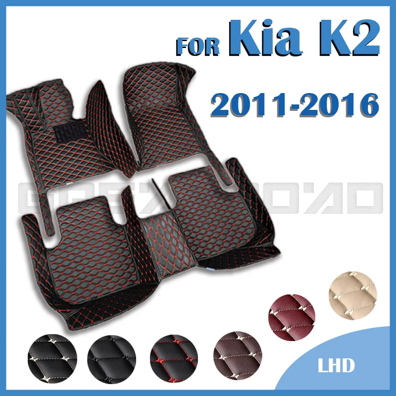 

Car Floor Mats For Kia K2 Sedan Hatchback 2011 2012 2013 2014 2015 2016 Custom Auto Foot Pads Carpet Cover Interior Accessories