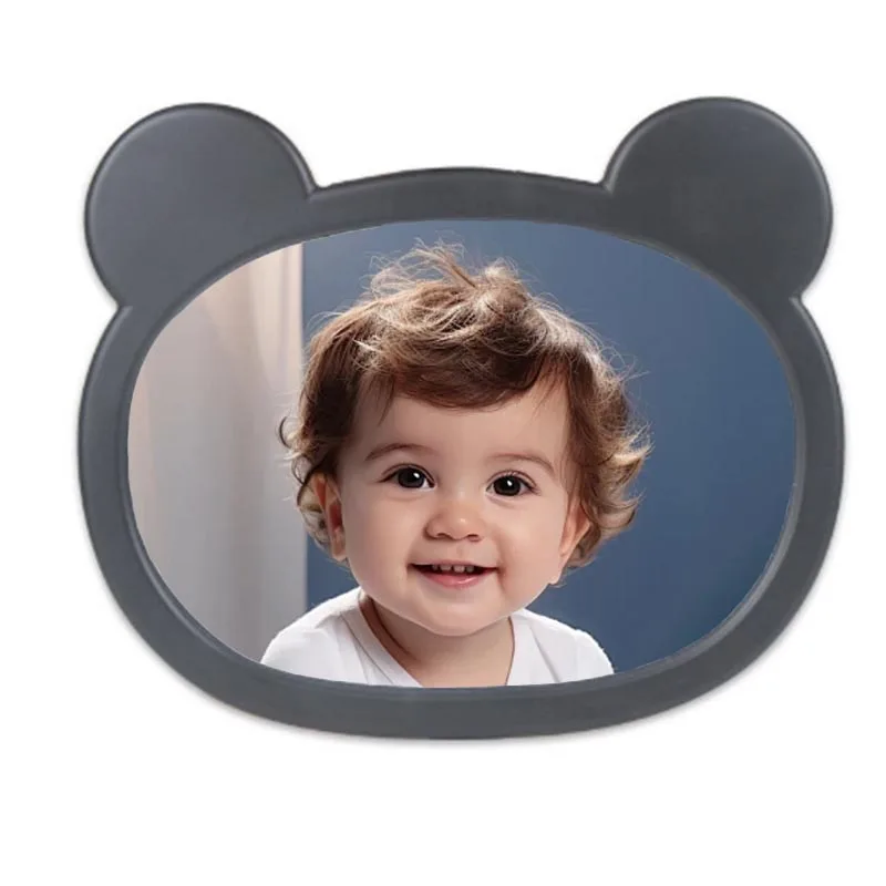 Popular cartoon baby car mirror, child safety seat auxiliary observation mirror, silicone acrylic lens, shatter resistant