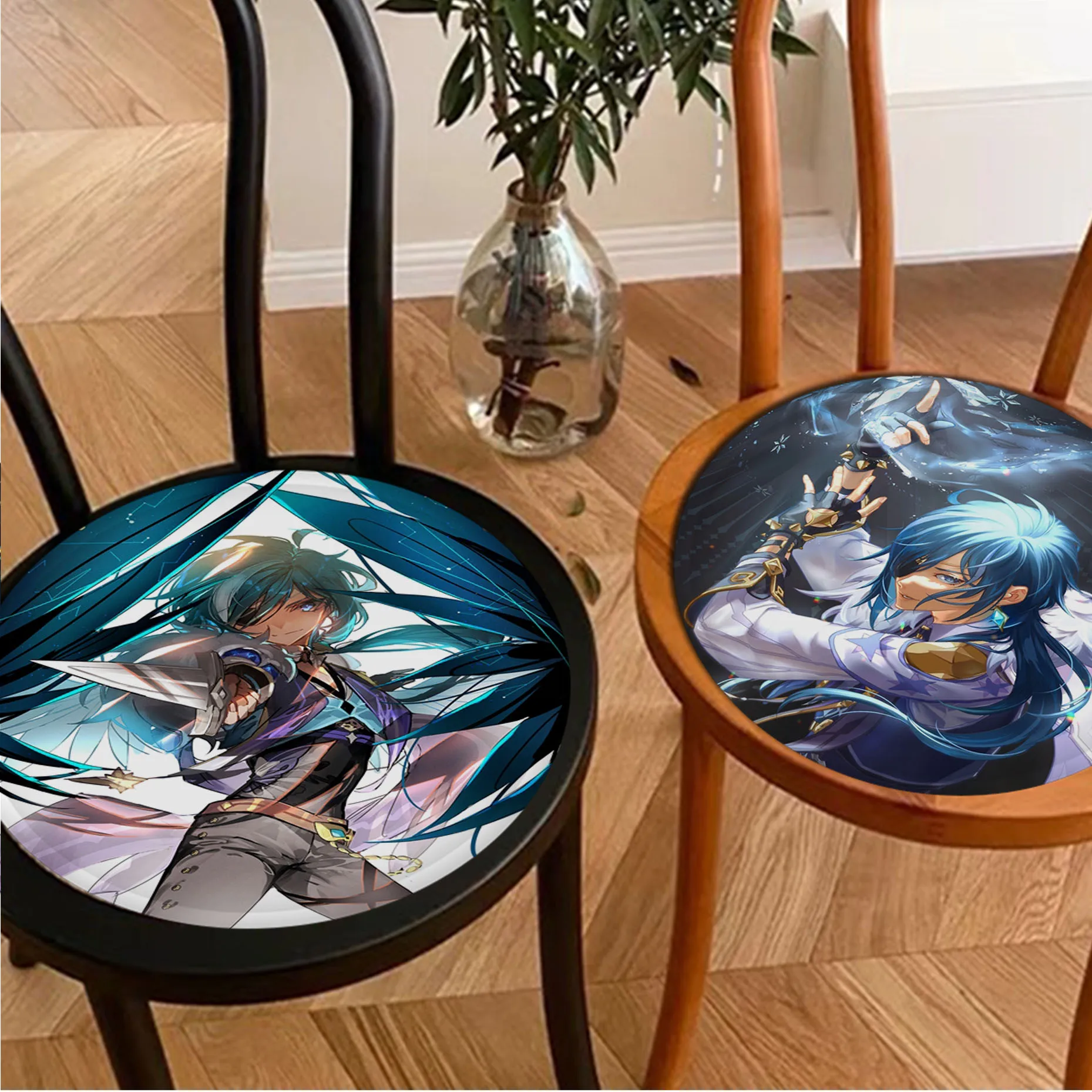 

Genshin Impact Kaeya Alberch Cushion Mat Square Seat Cushion Office Dining Stool Pad Sponge Sofa Mat Non-Slip Seat Mat