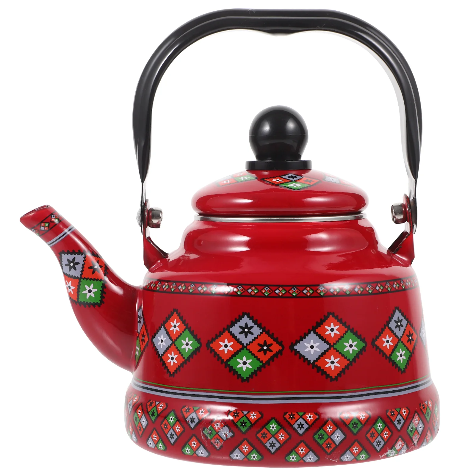 

Christmas Kettle Enamel for Camping Home Tea Handheld Pot Coffee Makers Induction Cooker Thickened Stovetop Daily Use Party