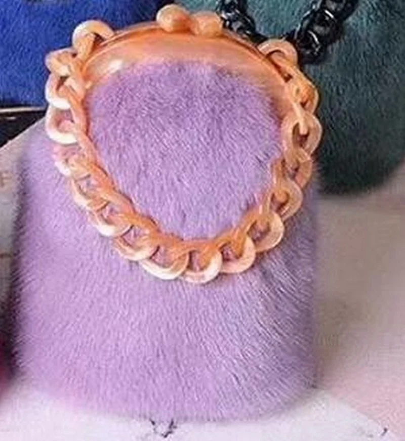 

Ladies Fur Solid High Leather quality Messenger Fashion Female Flap New Crossbody Bags Mink Women