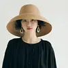 Straw Hat Women Summer Big Brim Travel Sunscreen Hepburn Wind Visor Holiday Beach Hat Foldable Versatile Hat Women 2