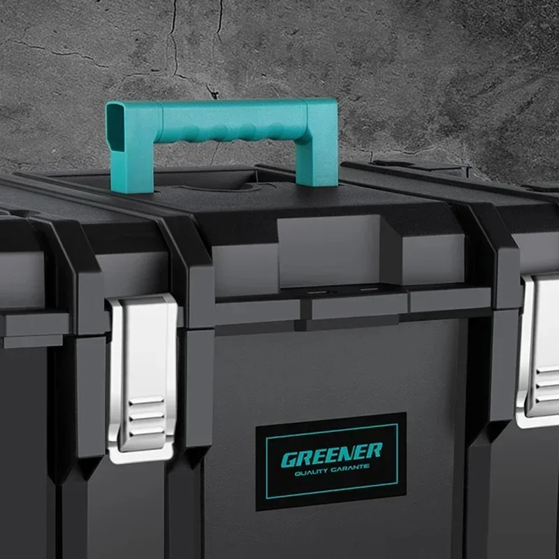 Large Hard Case Tools Organizer Box Multifunctional Waterproof Suitcase Portable Stackable Tool Storage Boxes Transport Case 5