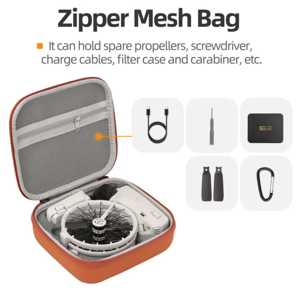 For DJI Flip Carrying Case: Lightweight, Protective Handbag With Secure Compartments for Battery & Accessories Waterproof Case