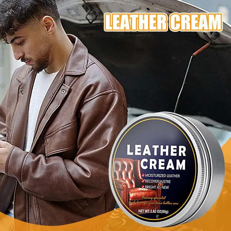 80g Natural Leather Cream Oil Leather Boots All-Natural Cream Waterproof Soften And Restore Care Will Not Darken Leather Care Cream