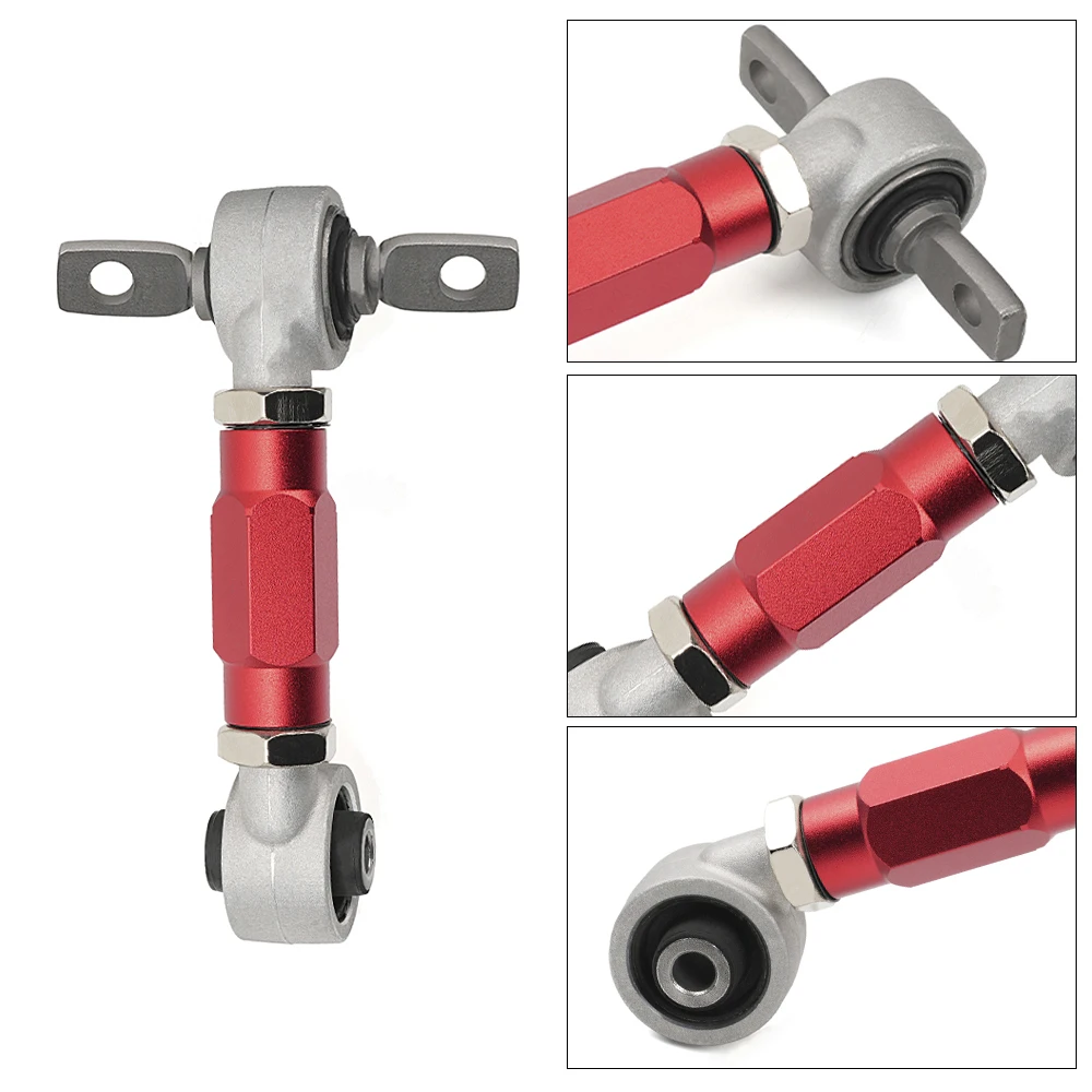 Control Arm Bushings Kit RASTP-Rear Adjustable Suspension Camber Kit Dog Bone Adjustable Control Arm For Honda Civic EK EG CRX 1988-2000 RS-LTB002