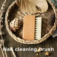 Bristle Nail Brush Solid Wood Gentle Cleaning Tool Removes Stains Convenient Nail Cleaning Brush for Hands Nails 1