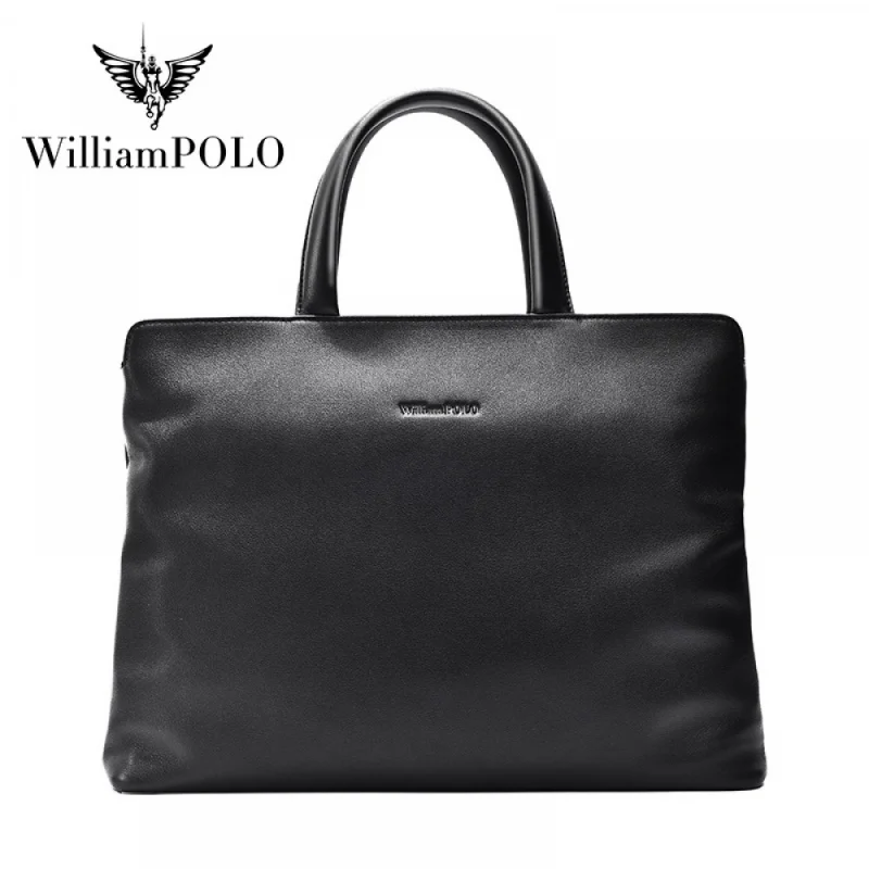 

Emperor Paul Men's Briefcase First Layer Cowhide Business Casual Handbag Cowhide Waterproof Men's Bag One Piece Dropshipping