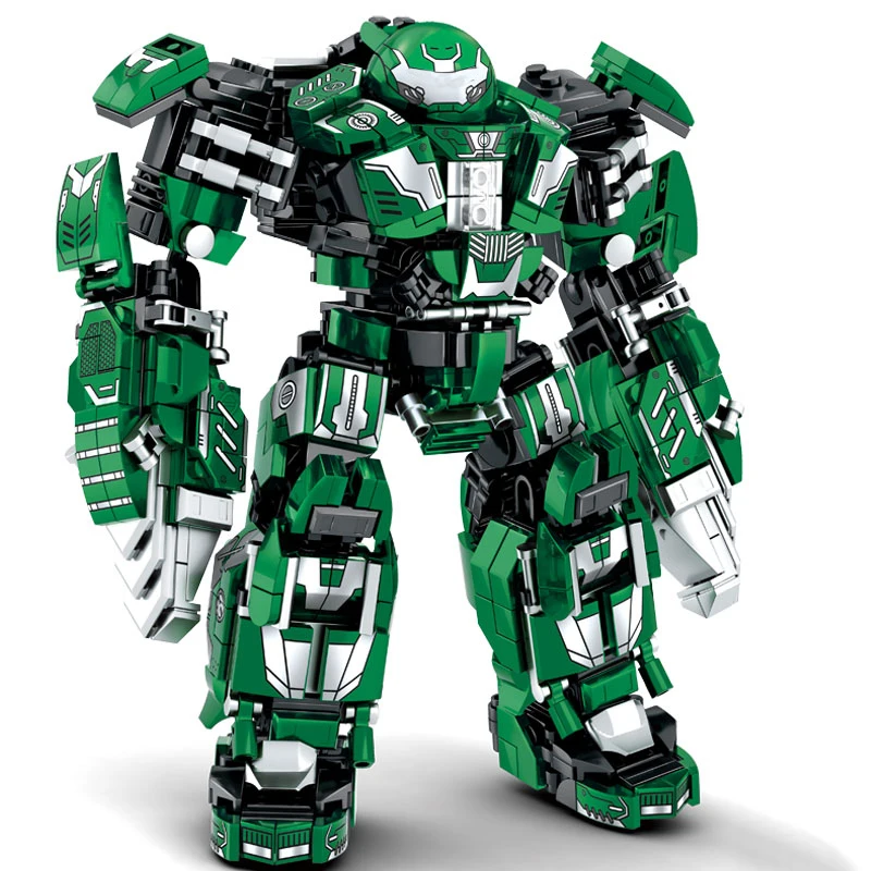 Superheroes Mecha Building Blocks Toys for Boys Super Armor Robot Model Military Warrior Action Figures Gifts for Kids Children 5