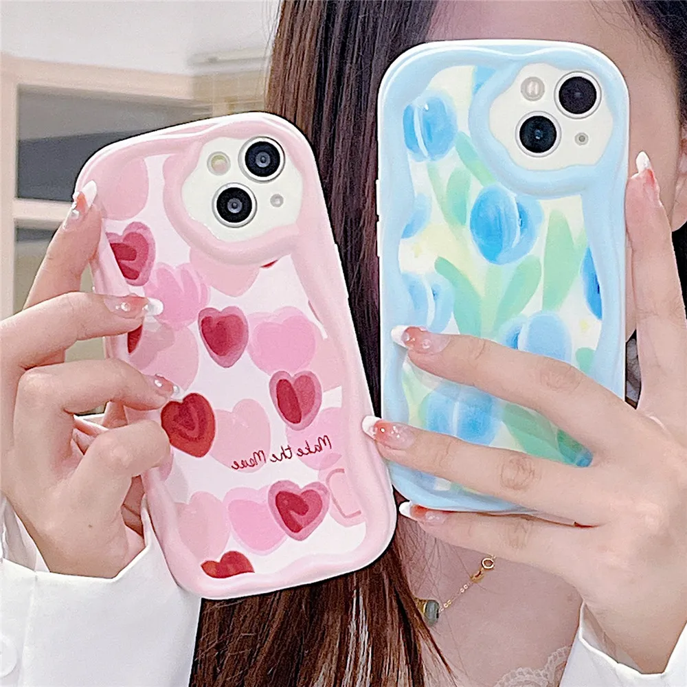 Flower Soft Silicone Wave Edge Lens Protection Case Cover