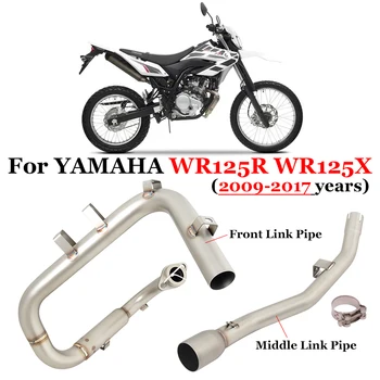 Slip On For Yamaha WR125R WR125X WR125 2009 - 2017 Motorcycle Exhaust Systems Modify Front Middle Link Pipe Connect 51mm Muffler