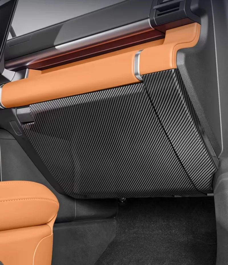 BYD Leopard 7 티타늄 7 탄소 섬유 질감 보호 패널 내부 액세서리용 자동차 승객 글러브 박스 안티 킥 가드