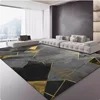 Black Abstract Geometry Carpets Living Room Decoration Golden Carpet Modern Home Anti-slip Floor Mat Room Decor Cloakroom Rug 4