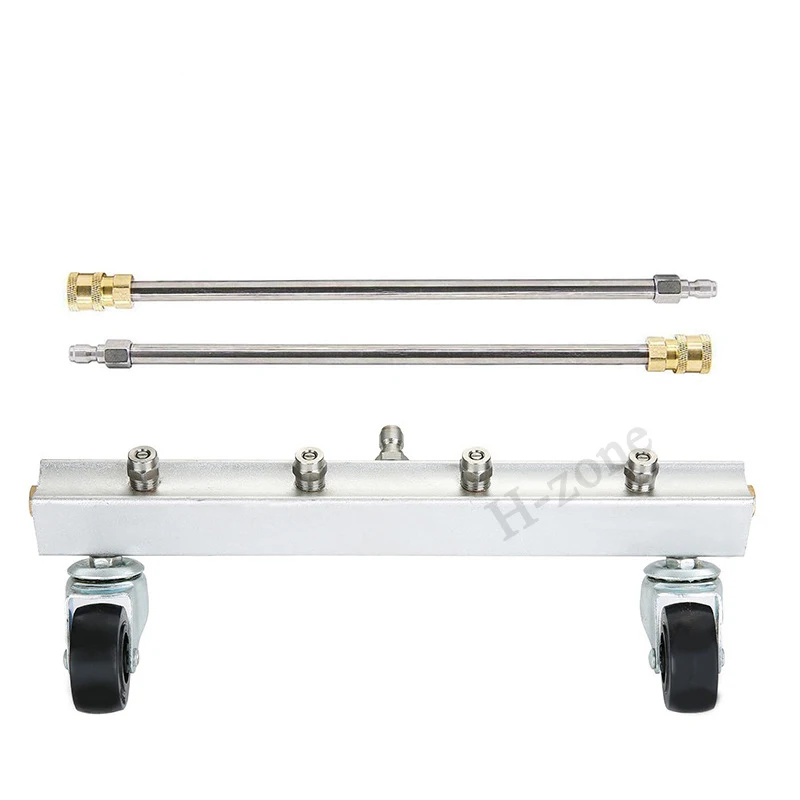 

High pressure car wash chassis washing machine high pressure car wash water broom 1/4 interface Stainless steel universal wheel