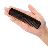 Peigne de coiffure noir 5 pièces, peigne à cheveux à dents fines, peigne résistant à la chaleur, peigne de coiffure à Double tête 5