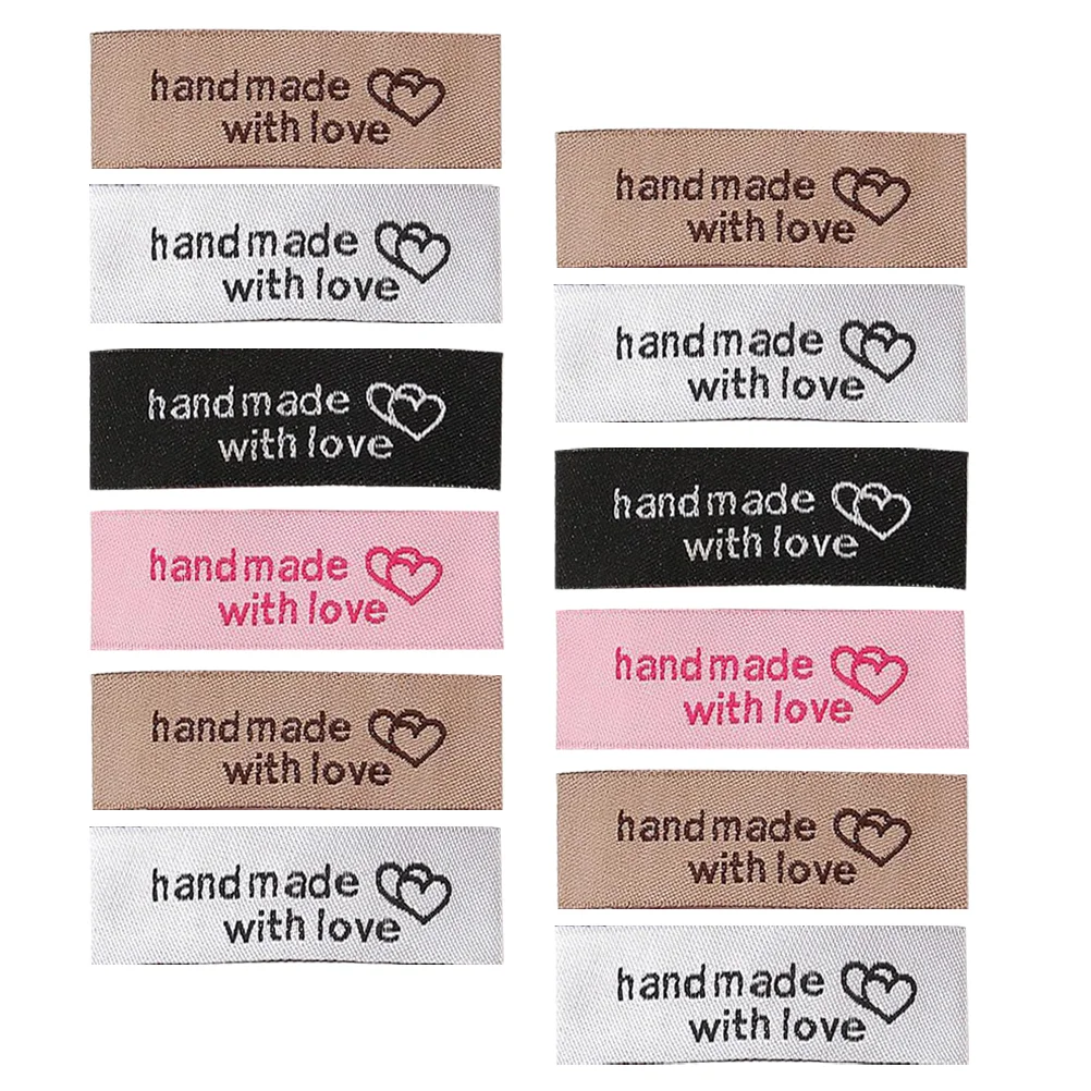 

80pcs DIY Clothes Collar Labels DIY Labels Clothing Embossed Embellishment Knit DIY Craft ( Multi Color )