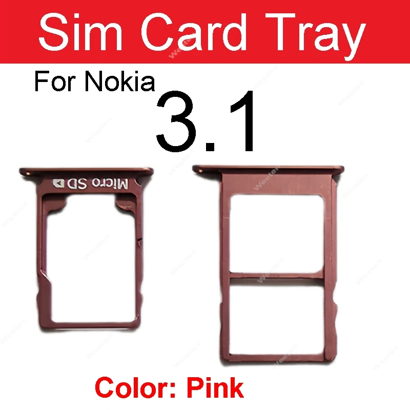 Black Sim Card Tray Holder with SD Slot for Nokia - Replacement Repair Parts