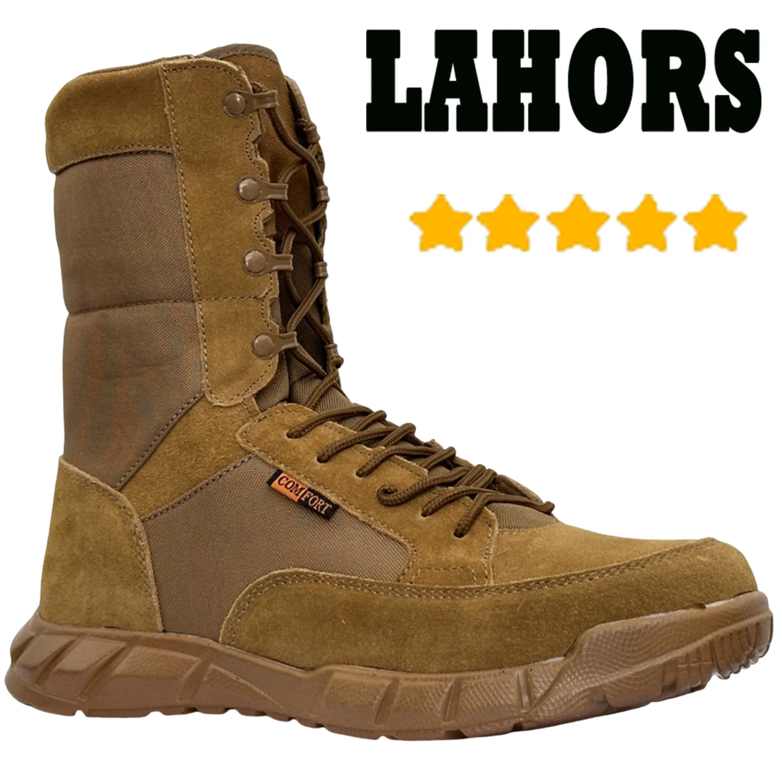 

LAHORS Super Lightweight Military Man Tactical Boots Combat Training Lace Up Waterproof Outdoor Hiking Breathable Shoes