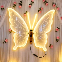 1pcs LED Outdoor Simulation Dynamic Static Butterfly Lights Holiday Party Home Christmas Decorations 1