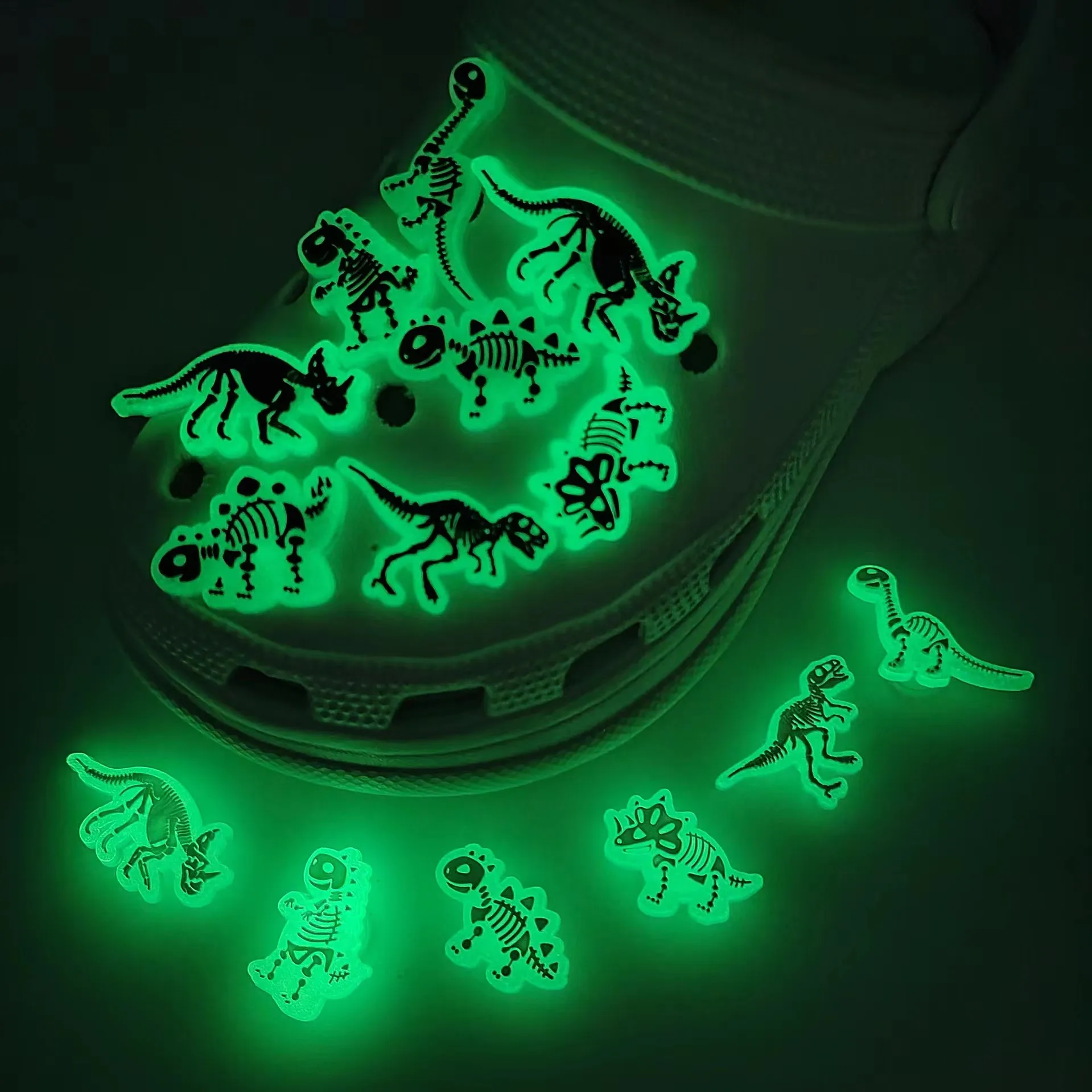 1pcs-Luminous-Dinosaur-Shoe-Charms-Triceratops-Raptor-PVC-Shoe ...