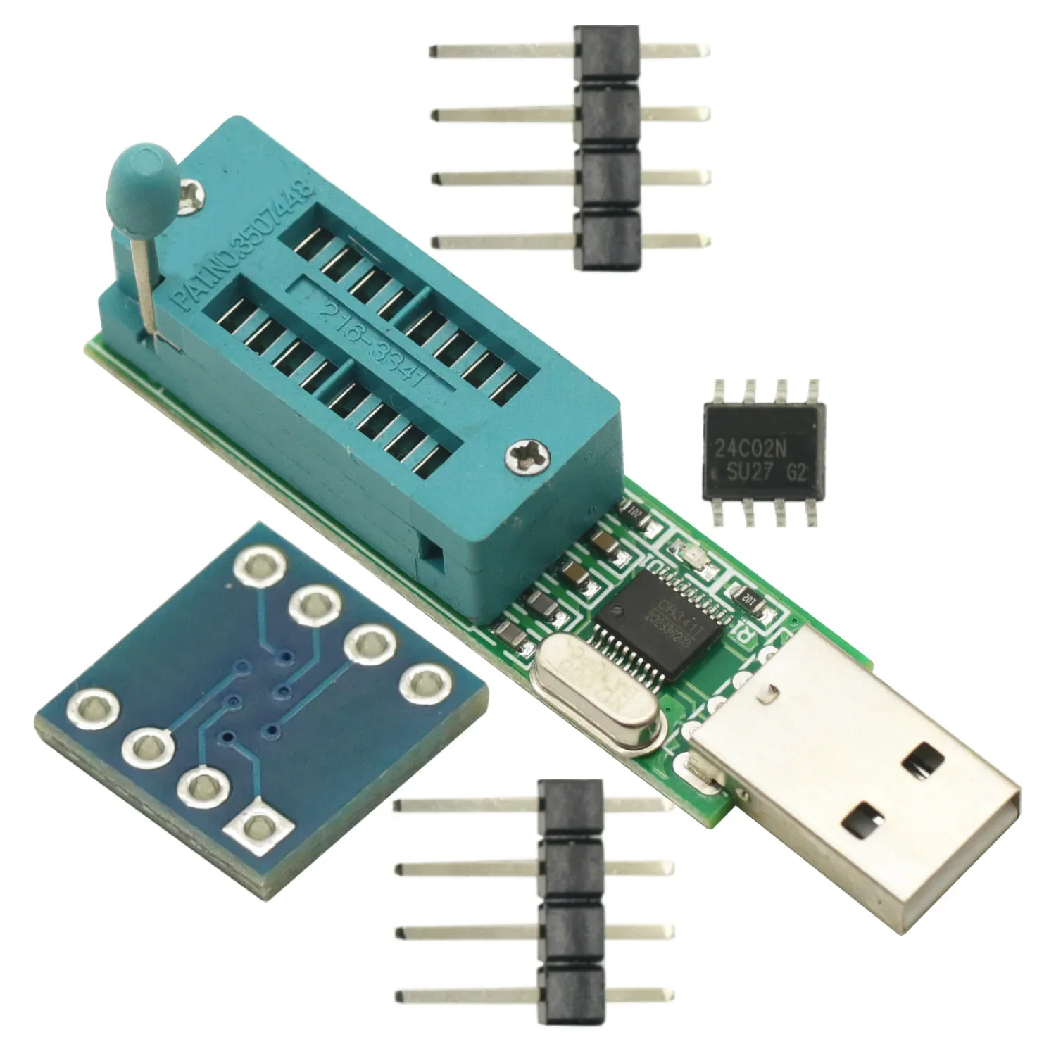 24CXX 24LCXX ���α׷��� EEPROM ���� ������ + 24C02 + SOP-DIP ���� USB ��Ʈ