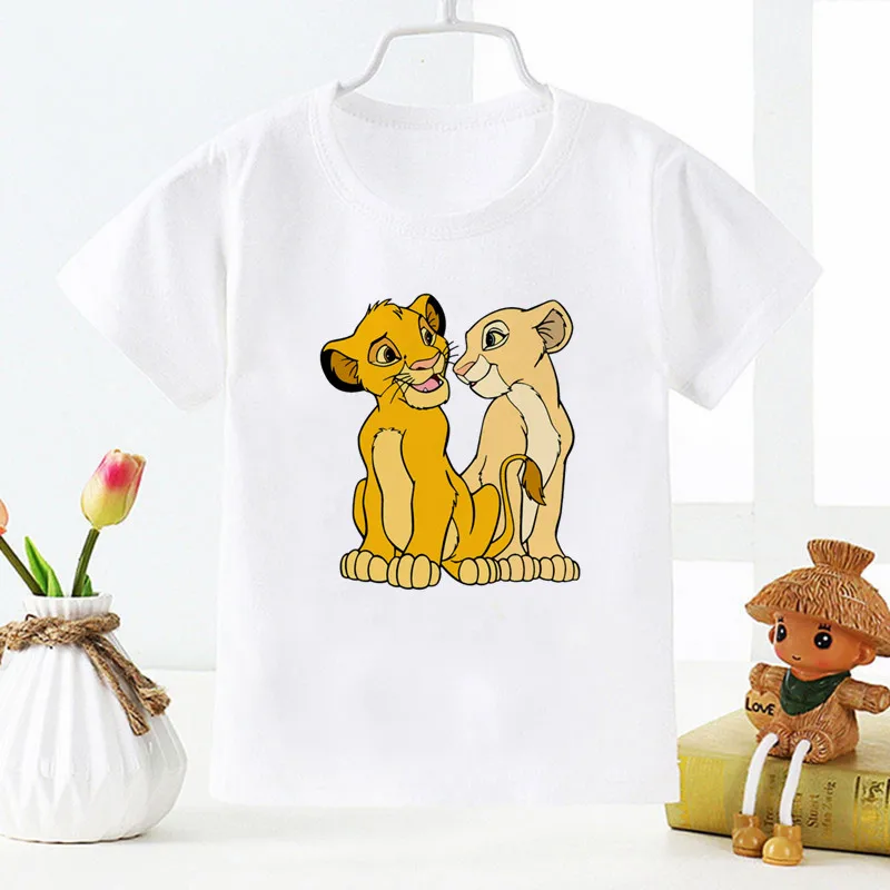 The Lion King Simba T Shirt Kids Boys Clothes White Short Sleev T-shirts Summer Children Clothing Baby Tops 1-12 Years Old 3