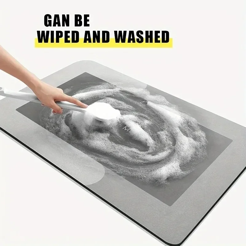 Diatomaceous Earth Bath Mat, Super Absorbent Non‑slip Fast Drying - Image 2