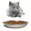 4/6PcsStainless Steel Cat Food Bowls -Whisker Fatigue Relief Dish,Shallow Wide Plates for Pet cats and dogs feed large tableware 4