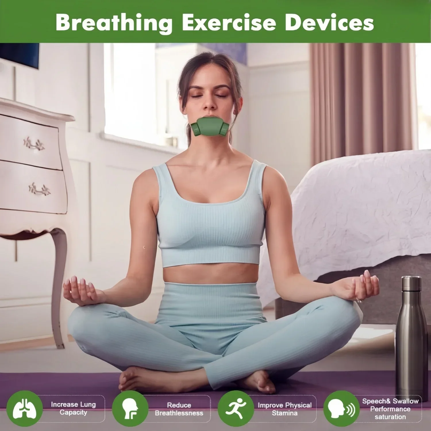 Abdominal breathing trainer lung function running swimming yoga muscle resistance adjustable resistance exercise lung capacity breathing exerciser,breathing trainer