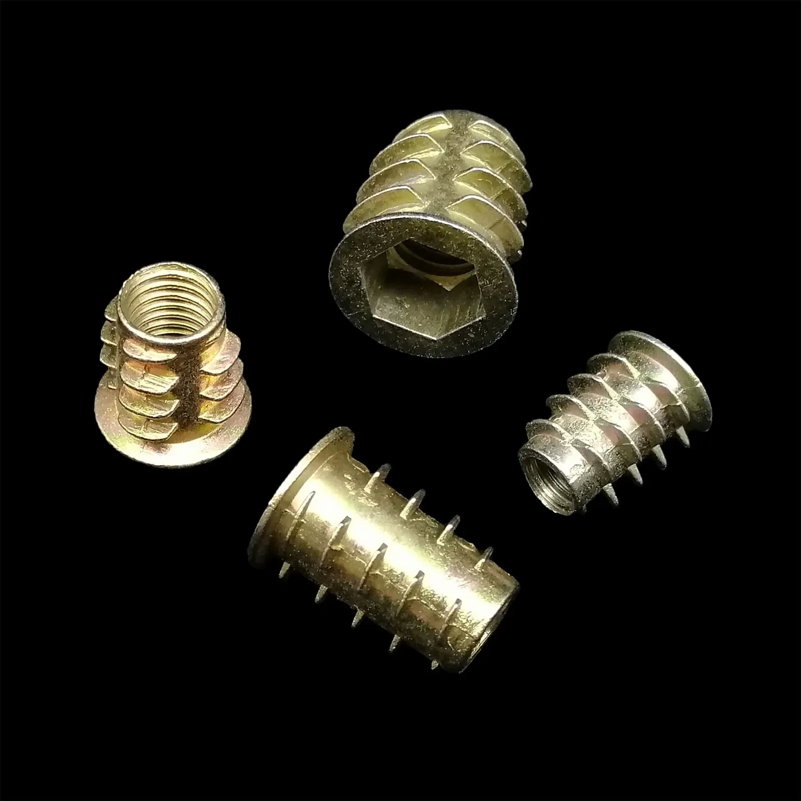M4 M5 M6 M8 M10 Metal Hexagon Hex Socket Allen Head Embedded Insert Nut E-Nut Assortment Set Kit Box 165pc for Wood Furniture hexagon nuts