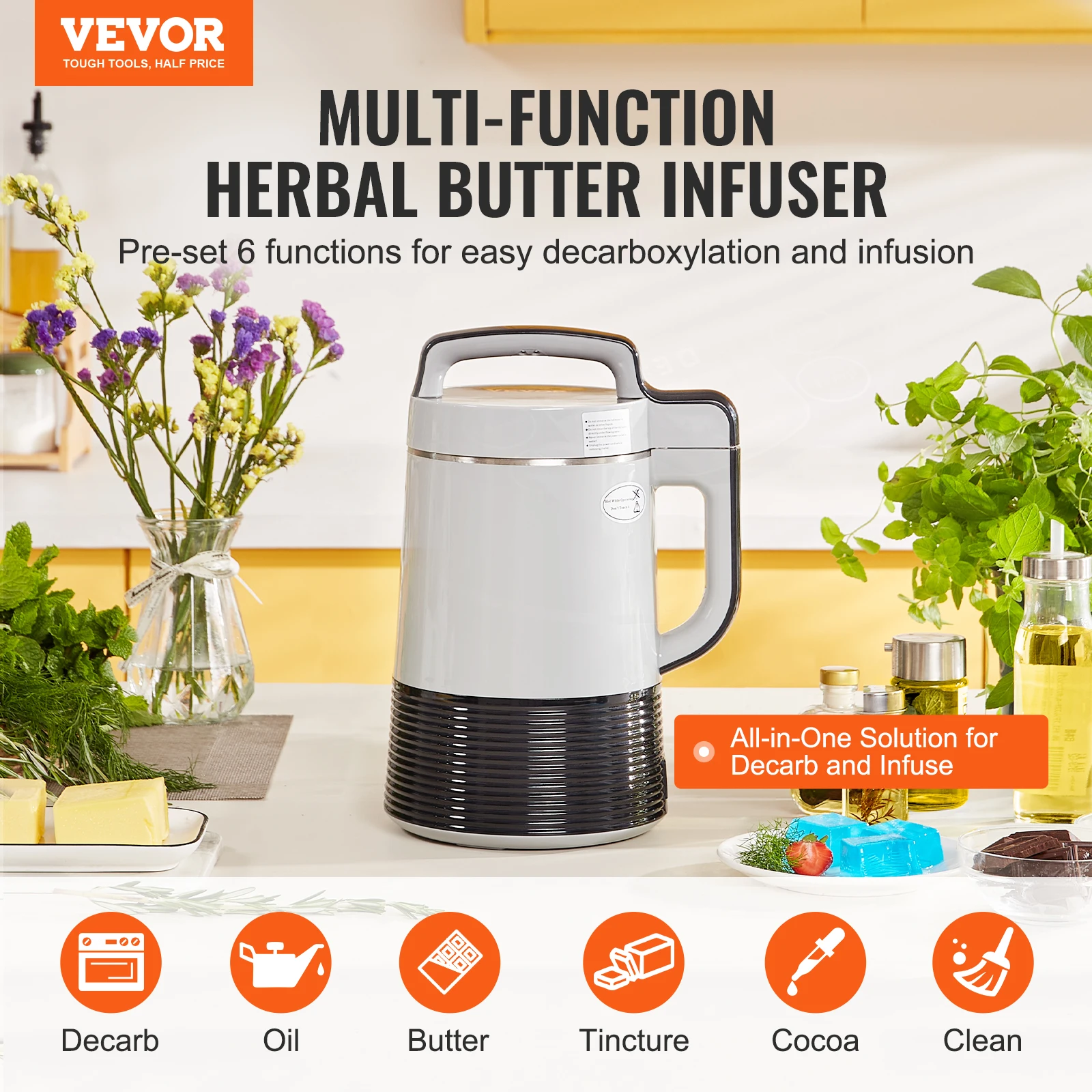 VEVOR Butter Maker Machine 6 Functions Herbal Infuser, Magic Butter Machine &Oil Infusion Machine with Customizable Temperature 2