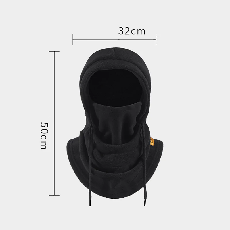 Winter Warm Hooded Hat Windproof Thickened Polar Fleece Ski Cycling Neck Cover Mask Men Women Thermal Outdoor Sports Head Cover