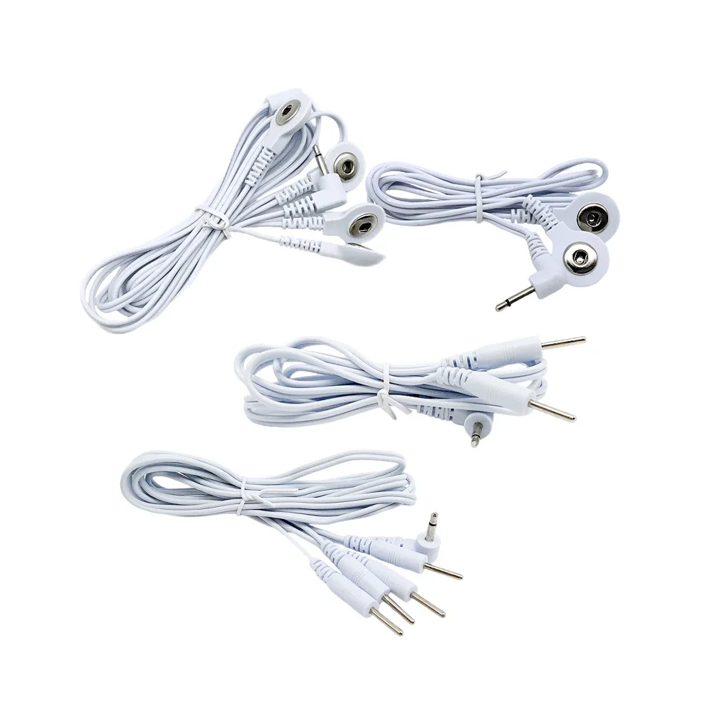 

2/4-pin&2/4-way 2.5mm Electric Shock Wires Cable Electrode Lead for EMS Muscle Stimulator Body Massage Therapy Tens Acupuncture