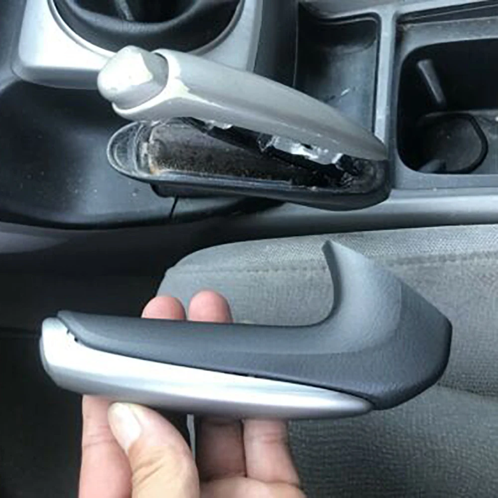 VJDRT Car Handbrake Grips Cover For Civic 8. Generation 2008 2009 2010 2011 2012,Handbrake Cover Auto Cover Handle Protector Hand Brake Sleeve,A/Brown