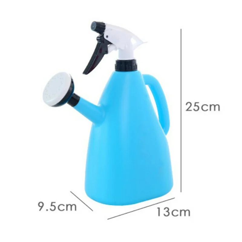 2 In 1 Plastic Watering Can Indoor Garden Plants Pressure Spray Water Kettle Adjustable Sprayer 1L watering can