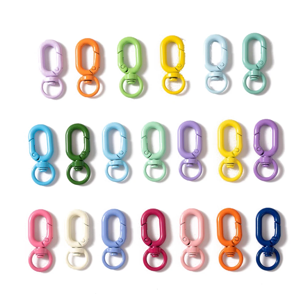 5 teile/los Metall Karabiner Haken Schlüsselring Bunte Schlüsselbund Schnalle Für DIY Schlüssel Ring Kette Karabiner Schmuck Machen Zubehör