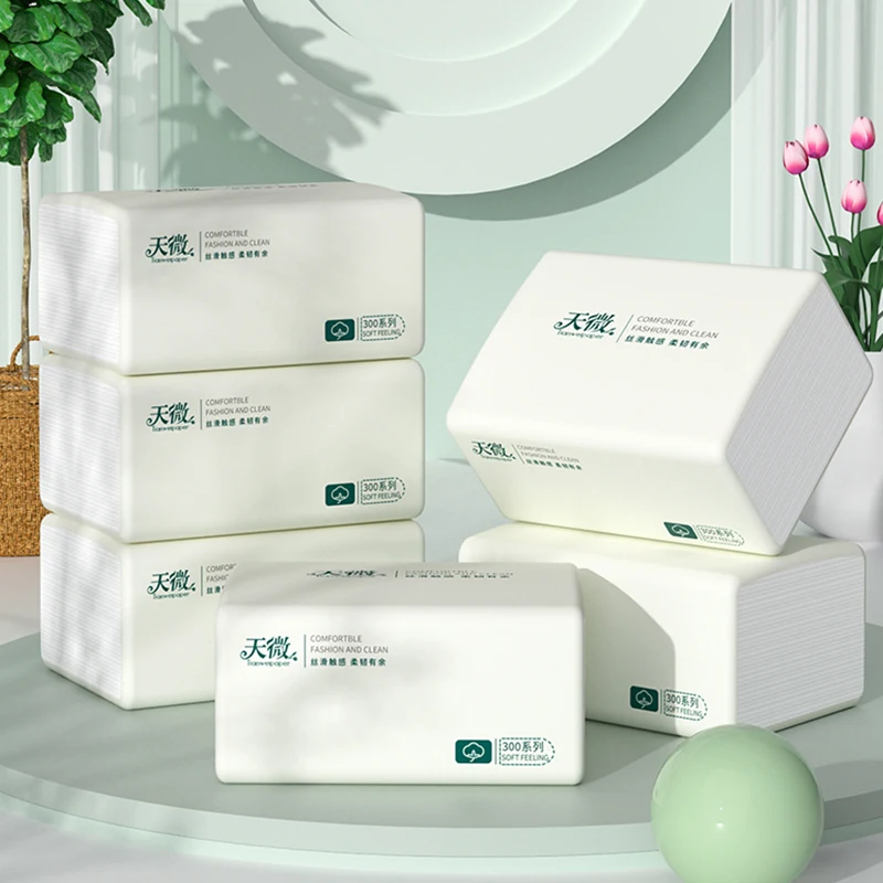 30 Packs Full Case of 200 Sheets of Toilet Paper Log Napkins Embossed Facial Tissue Paper Household Towels toilet paper