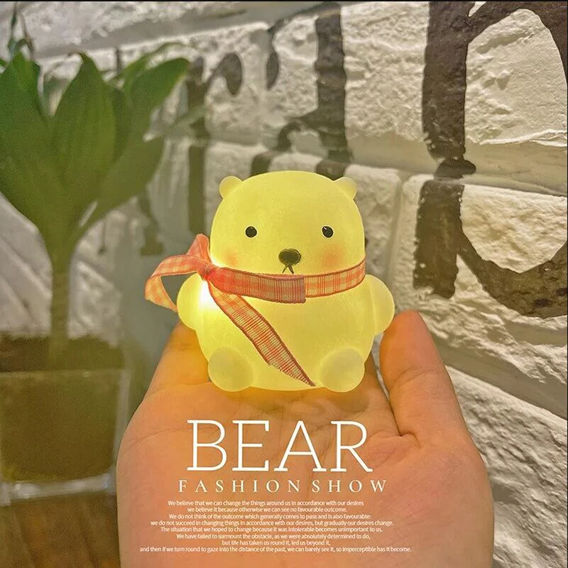 

Cute Baby Room Cartoon Night Sleeping Light Kids Bed Lamp Night Sleeping Lamp with Bear Night Lights Gifts For Children