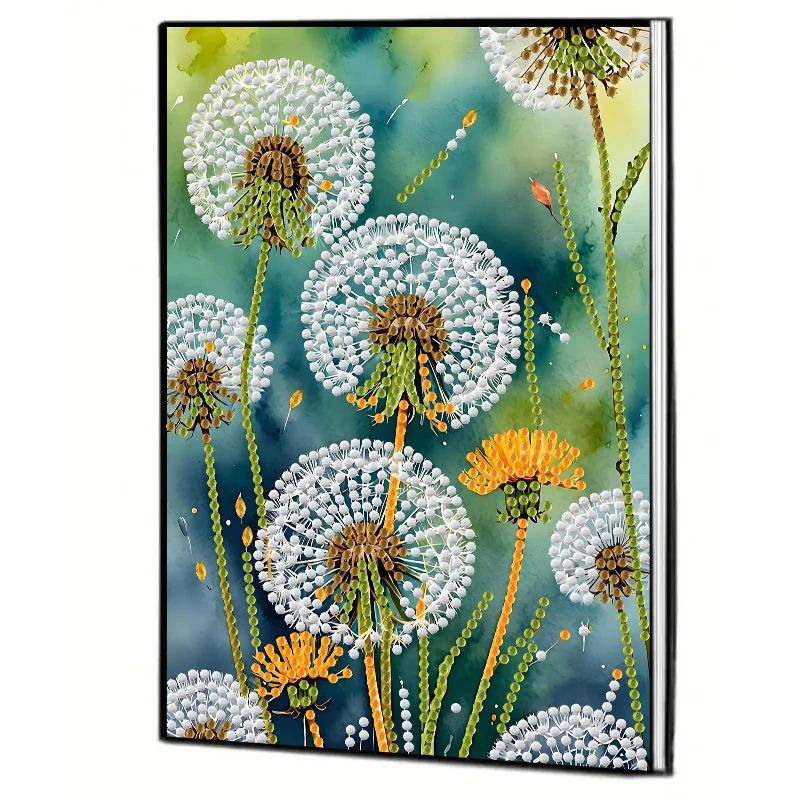 Diamond Painting Diary Notebook Sketchbook 5D DIY dandelion pattern leather female adult